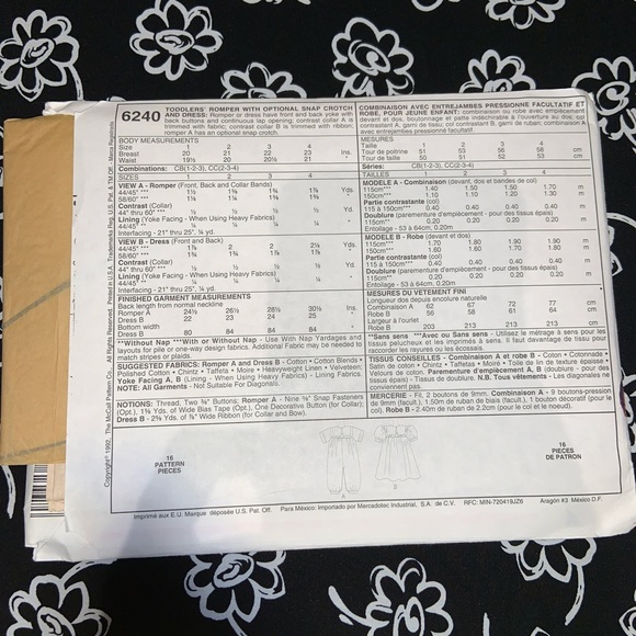 Vintage McCall’s 6240 sewing pattern - Picture 2 of 2